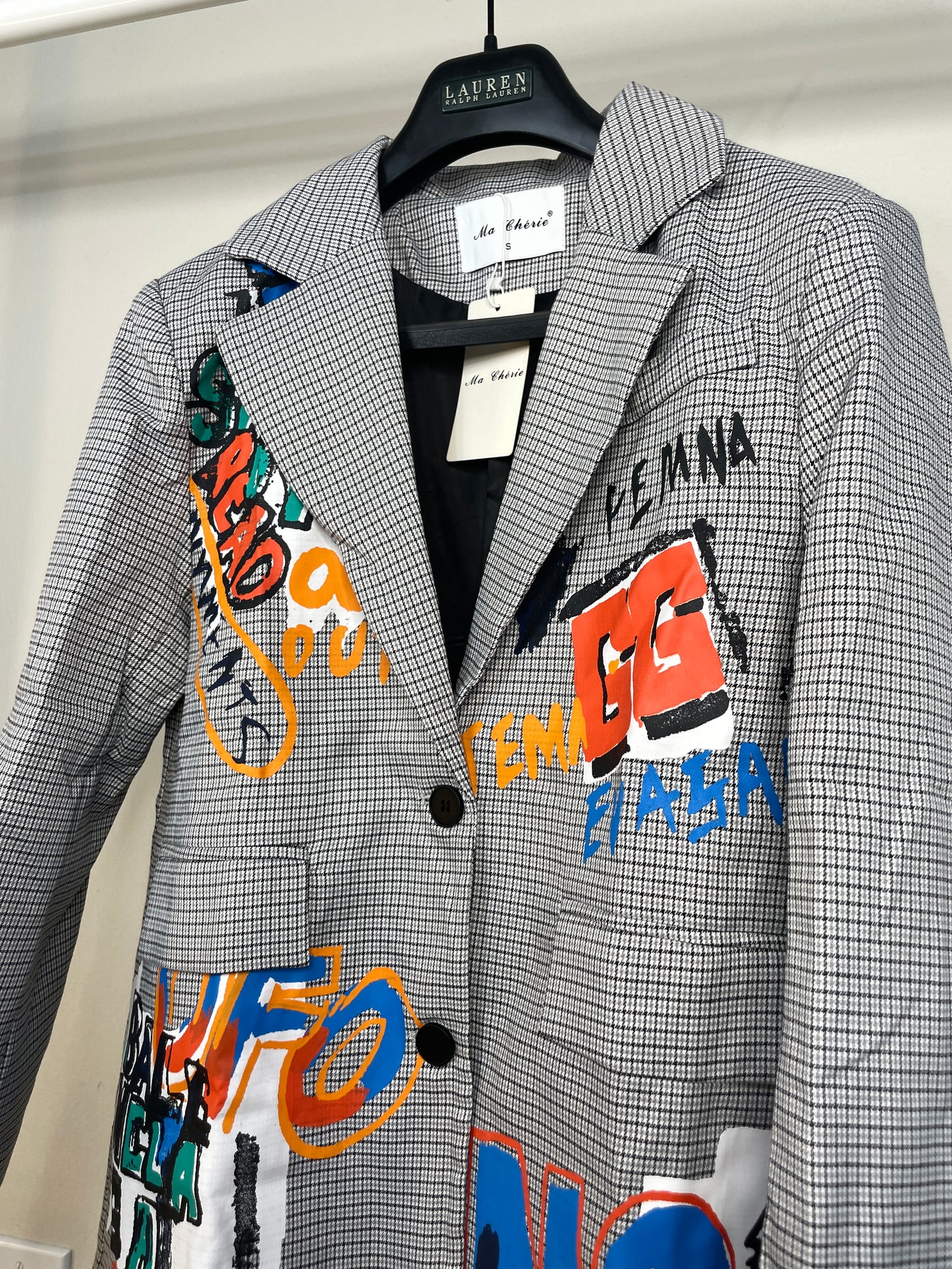 Graffiti Print Blazer