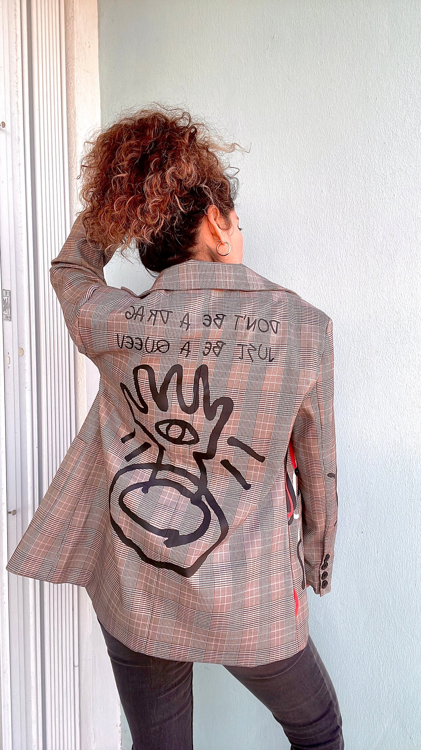 Graffiti Print Blazer