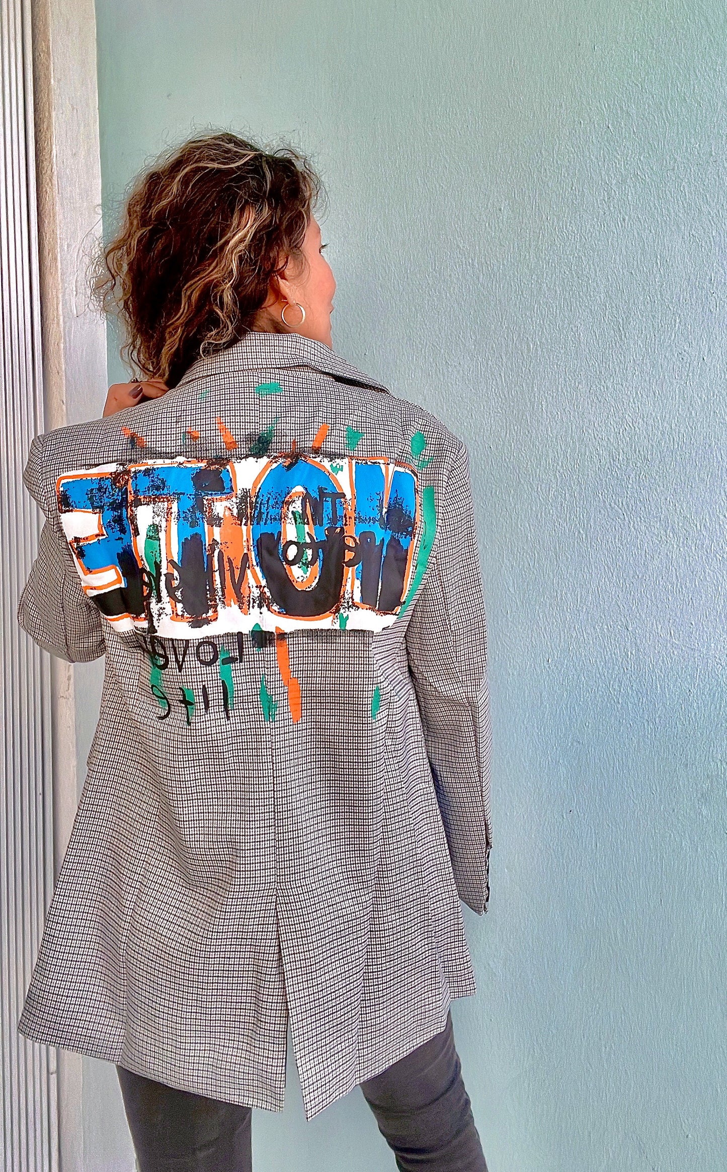 Graffiti Print Blazer